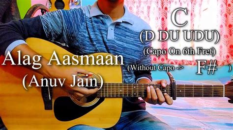 Alag Aasmaan | Anuv Jain | Easy Guitar Chords Lesson+Cover, Strumming ...