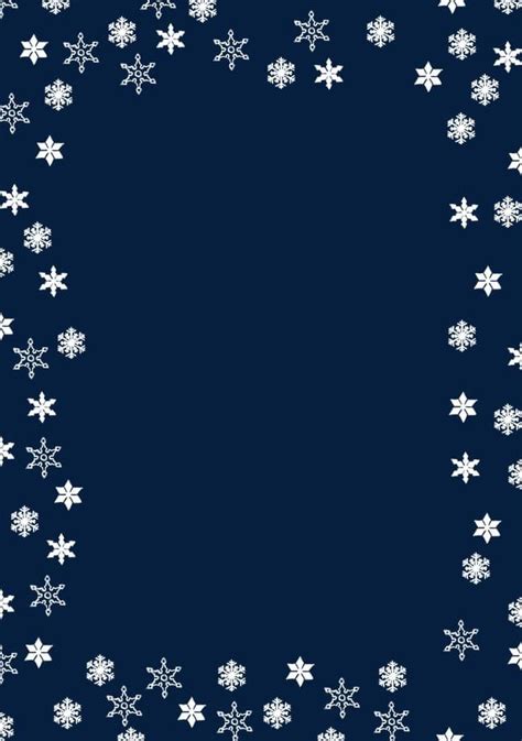 snowflake border clipart free - Issac Borders