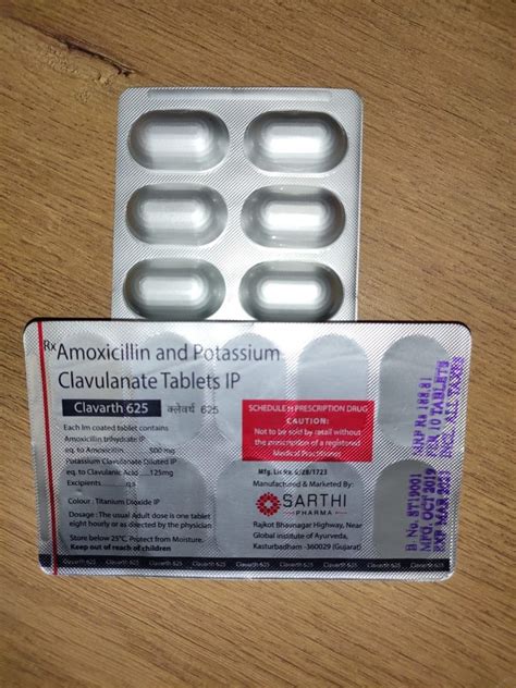 Amoxicillin And Potassium Clavulanate Tablets 625, Treatment: Bacterial ...