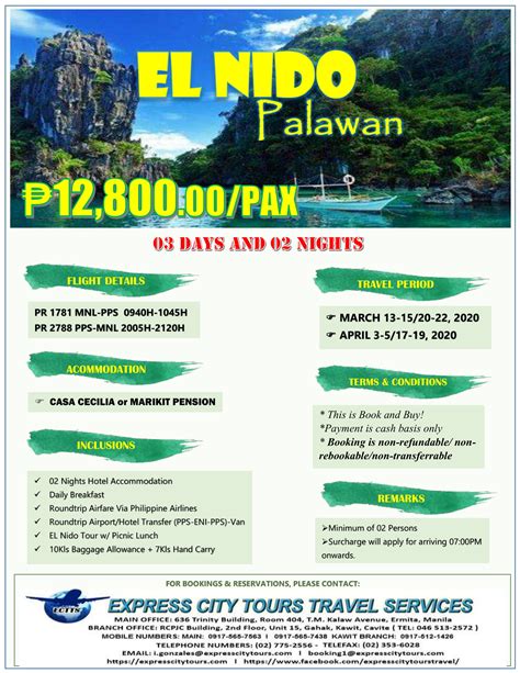 Express City Tours Travel Services | EL NIDO PALAWAN