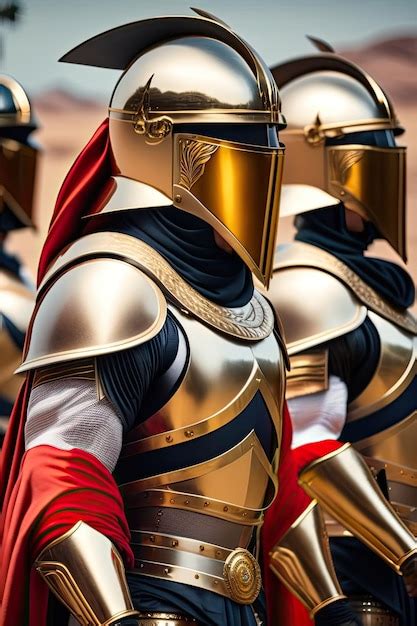 Premium AI Image | Spartan army Spartans dressed in armor march in ...