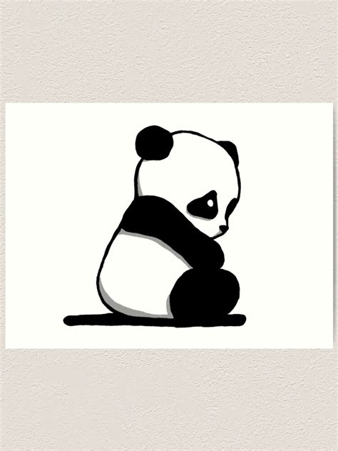 "Sad panda, drawing" Art Print for Sale by nijess | Redbubble