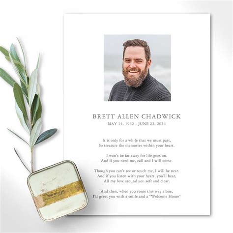 Memorial Funeral Cards for Celebration of Life Events Memorial Service