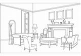 Living room coloring Pages Download And Print For Free  Interior sketch template