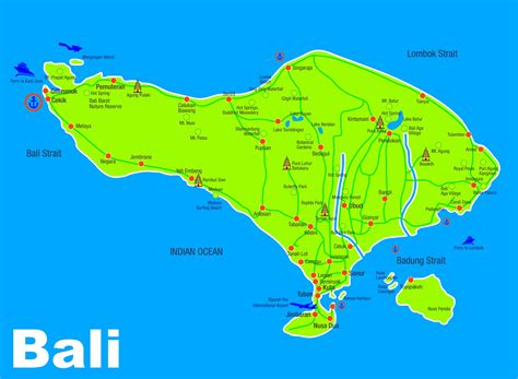 Bali sightseeing map