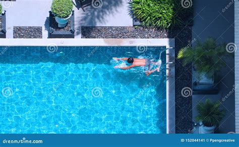 Swimming Pool Top View Angle Blue Color Clear Water Editorial Photo ...