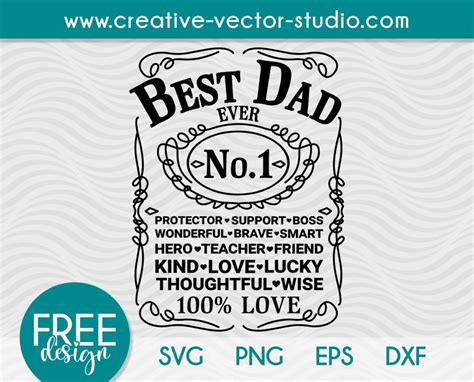 Free Best Dad Ever SVG, PNG, DXF, EPS | Creative Vector Studio