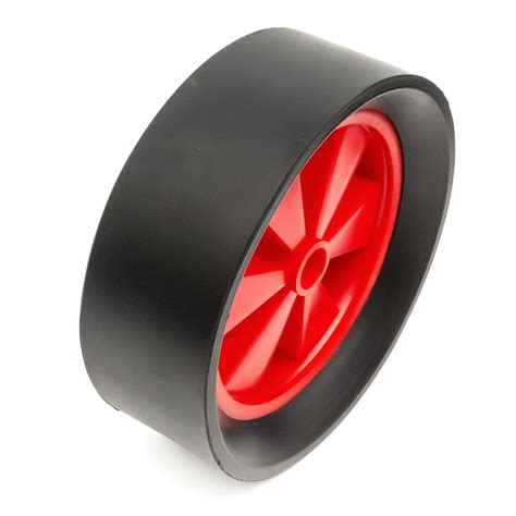 Red Plastic Wheel & Solid Rubber Tyre 10 Inch / 255mm Fits Wheelbarrow Cart | eBay