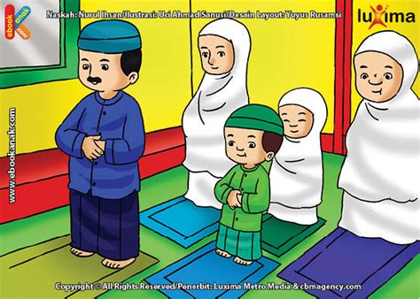 Gambar Kartun Keluarga Sholat Berjamaah - isco gambar hd