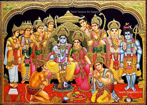 RAMAR PATTABISHEGAM Tanjore Painting | Tanjore painting, Shri ram wallpaper, Hd wallpapers for pc