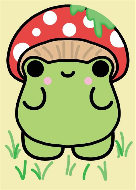 Mushroom frog | Dibujos lindos sencillos, Lindos dibujos fáciles, Arte de manualidades fáciles