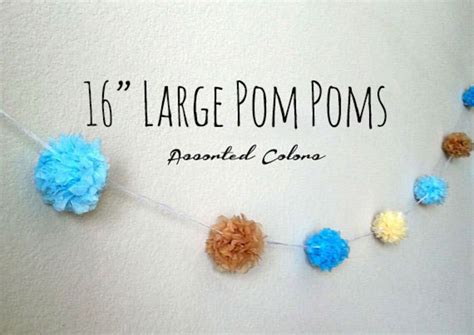 16 Large Tissue Pom Poms Tissue Paper Pom Cake - Etsy