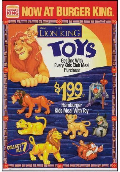 Burger King Jr. Meal Toys 1994 – The Lion King – Kids Time