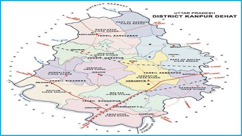 Kanpur Dehat District Map, District Map Of Kanpur Dehat,, 51% OFF