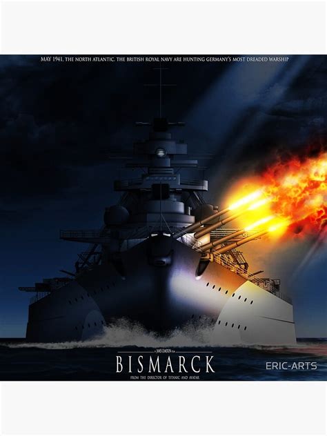 "BATTLESHIP BISMARCK" Poster by ERIC-ARTS | Redbubble