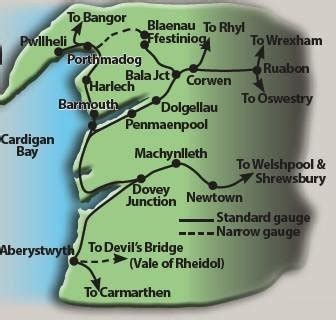 Cambrian Railway Route Map