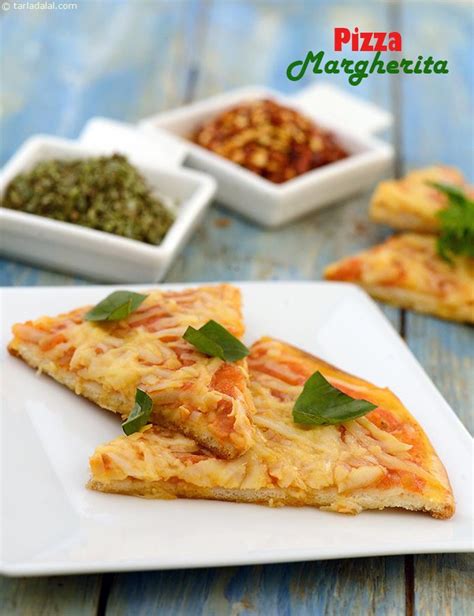 Pizza Margherita, Thin Crust Veg Pizza recipe, Quick Indian Healthy Recipes