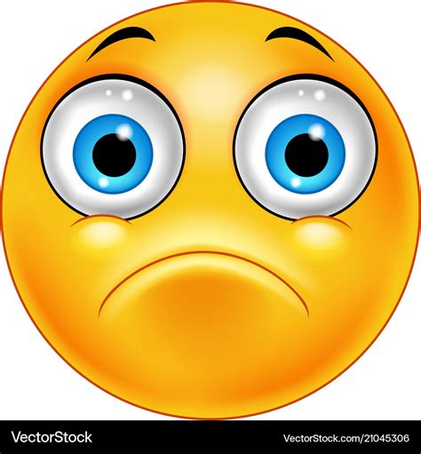 Sad emoticon face Royalty Free Vector Image - VectorStock