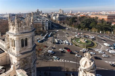 View from the Terrace of Cybele Palace Palacio De Cibeles, Madrid ...