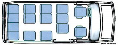 Ford Transit 15 Passenger Van Layout