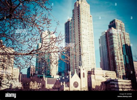 Chicago Skyline Aerial View Stock Photo - Alamy