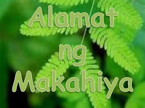 Alamat ng makahiya