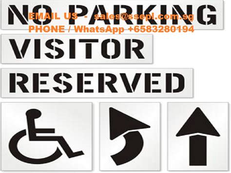 parking lot arrow stencils | Singapore Specialized Engineering Pte ltd