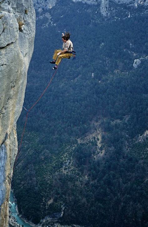 Alain Robert - Verdon Gorge Climbing. #LeadClimb #ClimbFall | Extreme climbing, Rock climbing ...