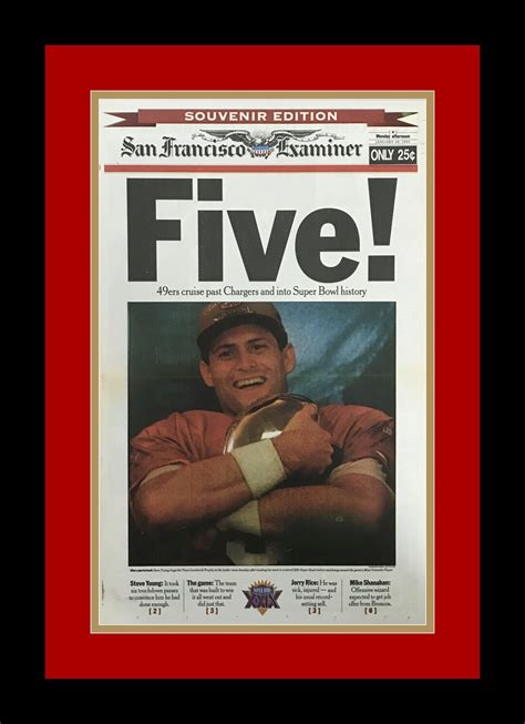 San Francisco 49ers 1995 Super Bowl Champions S.F. Examiner Newspaper ...