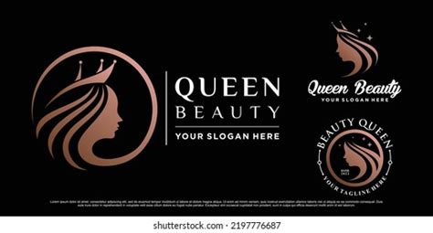 Set Beauty Queen Logo Design Woman Stock Vector (Royalty Free) 2197776687 | Shutterstock