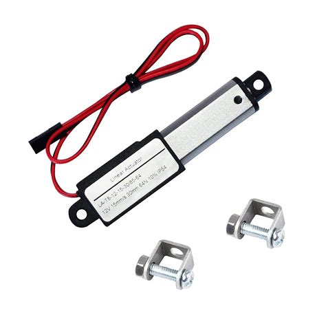 1.2" Stroke Electric Micro-Linear Actuator - 12V DC, 64N/14.4lb, Speed ...