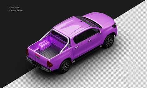 Premium PSD | Isolated realistic metallic purple double cabin off road ...