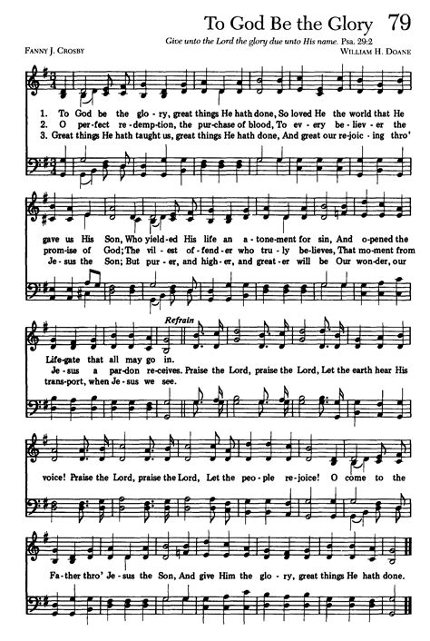 To God be the Glory. high (1742×2598) Gospel Song Lyrics, Hymn Music, Hymns Lyrics, Christian ...