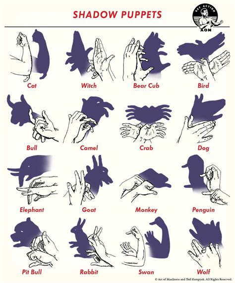 an image of shadow puppets for children to use in their art projects ...