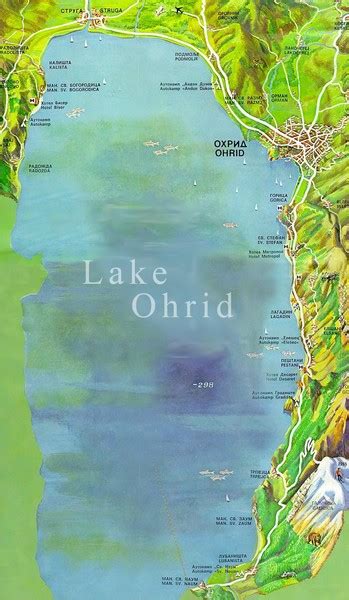 Lake Ohrid Tourist Map - Lagadin Macedonia • mappery