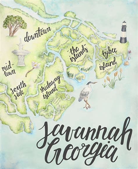 Savannah Ga Map on Behance