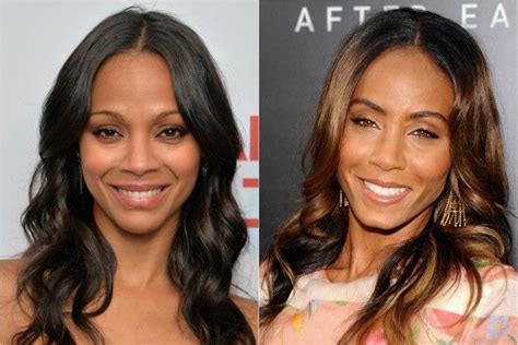 Zoe Saldana and Jada Pinkett Smith | Celebrity twins, Celebrities, Zoe saldana