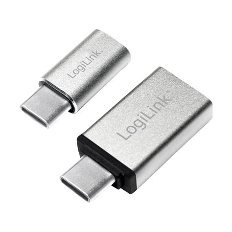 Adaptor USB 3.0-A la USB-C + adaptor micro USB-B la USB-C, Logilink AU0040