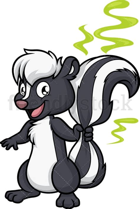 Stinky Skunk Cartoon Clipart Vector - FriendlyStock