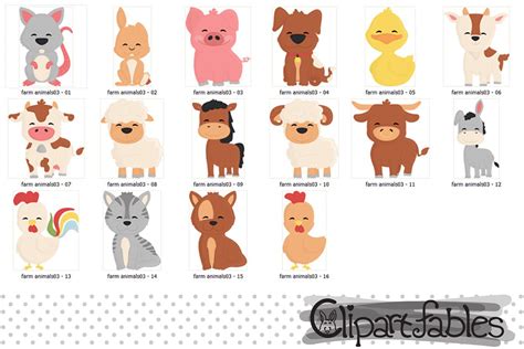 Cute FARM animals, Baby animals, Pink pig clipart By clipartfables ...