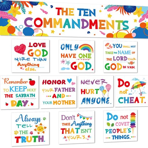 10 Commandments For Kids Poster