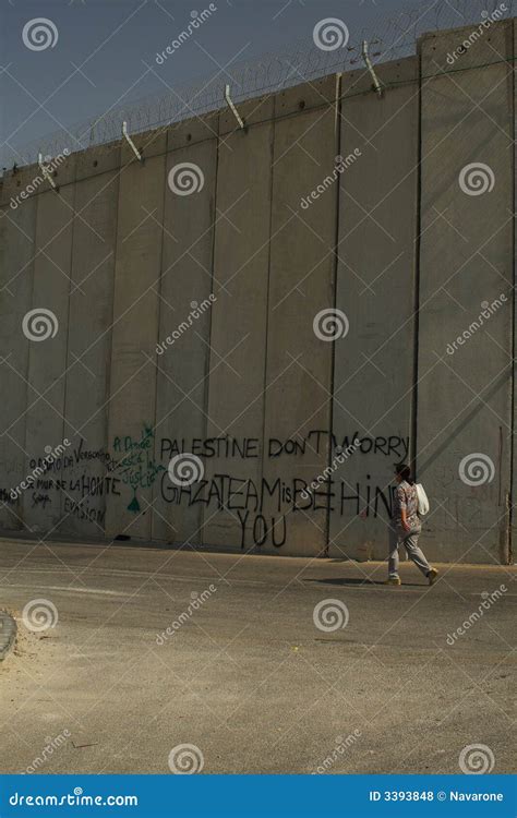 Israeli West Bank Wall stock photo. Image of ground, dark - 3393848