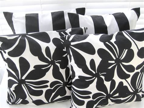 Black and White Pillow Decorative Throw Pillows by PillowsByJanet, $68. ...