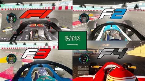 F1 vs F2 vs F3 vs F4 Speed Comparison | 2021 Saudi Arabian Grand Prix ...