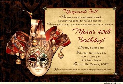 Masquerade Ball Invitation Wording Elegant 1000 Images About Masquerade ...