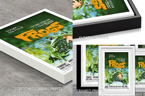 Frogs Horror Movie Poster on Canvas Art for Home Cinemas AU