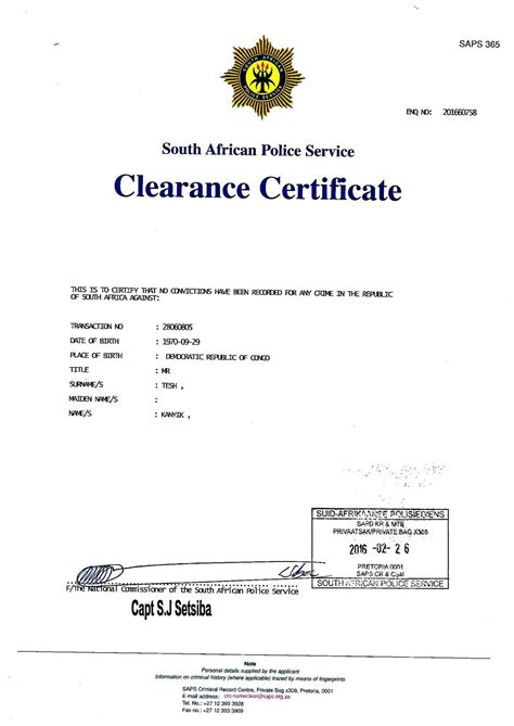 Police Clearance Certificate Certificates Online, Certificate Templates, Apa Essay, Letter ...