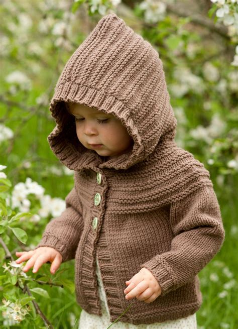 Knitting Pattern for Odette Hoodie - Baby or Child Baby Boy Knitting Patterns Free, Love ...