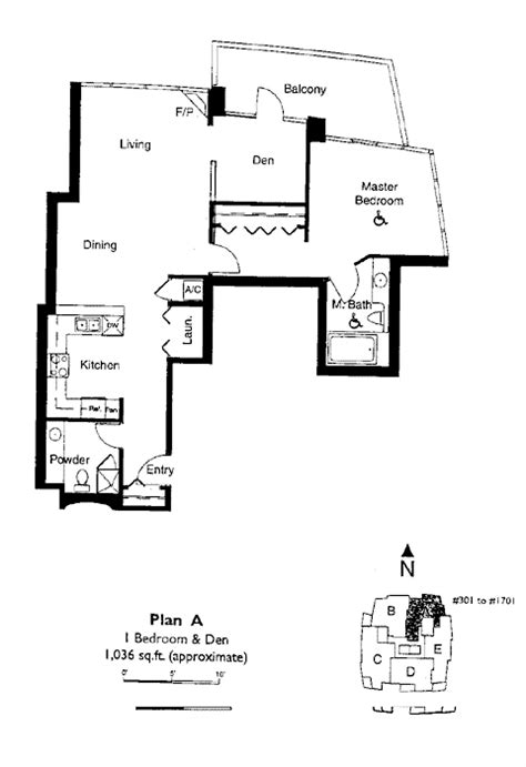 Horizons Floor Plan E | The Mark - Downtown San Diego Condos