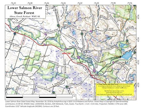 Map: Lower Salmon River State Forest | Andy Arthur.org